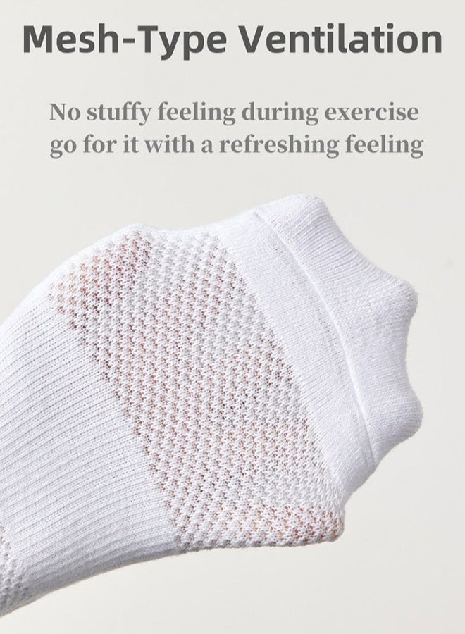 4 Pairs Men's 100% Cotton Athletic Crew Socks Mid - Calf, Ultra - Breathable, Superior Moisture - Wicking, Built for All - Round Sports, Reinforced Toes & Heels, Non - Slip Cuff, Ideal for Basketball, Football - Image 3