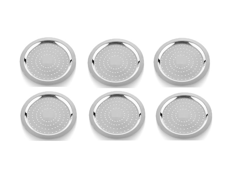 Damurhu Stainless Steel Hole Lids | Lid Covers for Utensils | Milk Cover Plate| Steel Jali Plate | Essential Set for Kitchen | Size - 14 Set of 6 (Dia - Height -0.5 cm, Lenth - 22 cm, Width -17 cm) - Image 1