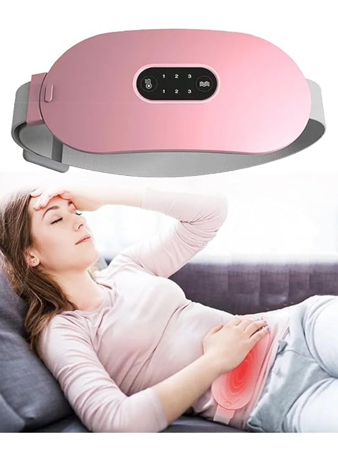 2024 Portable Cordless Heating Pad – Fast Heating Menstrual & Belly Wrap Belt with 3 Heat Levels & 4 Vibration Massage Modes for Back and Belly Pain Relief - Image 1