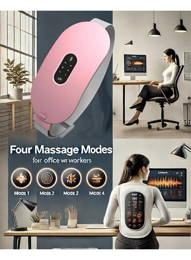 2024 Portable Cordless Heating Pad – Fast Heating Menstrual & Belly Wrap Belt with 3 Heat Levels & 4 Vibration Massage Modes for Back and Belly Pain Relief - Image 2