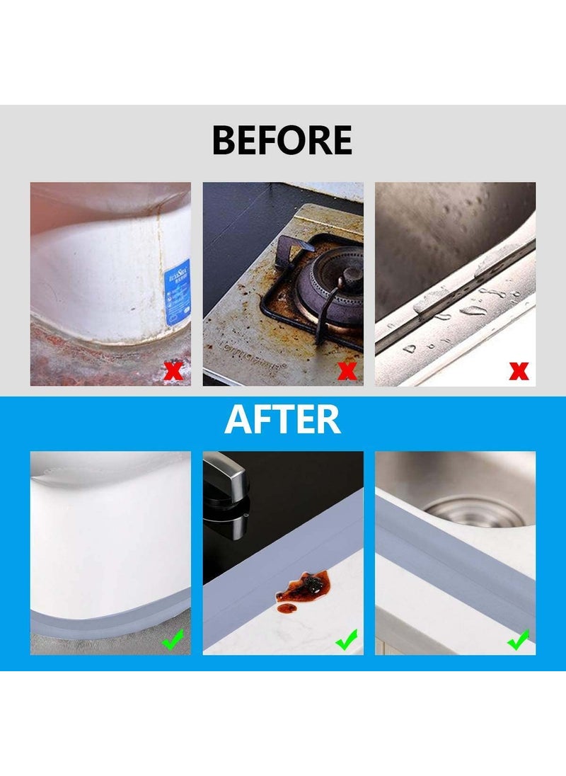 Eletree - Eletree PVC Sealant Caulk Strip Self Adhesive Tape,Waterproof and Anti Mould Shower Sealing Used for Kitchen Sink,Toilet,Bathroom Bathtub,Tub Floor Wall Edge Protector(2.2cm x 3.2metre) (2) - Image 1