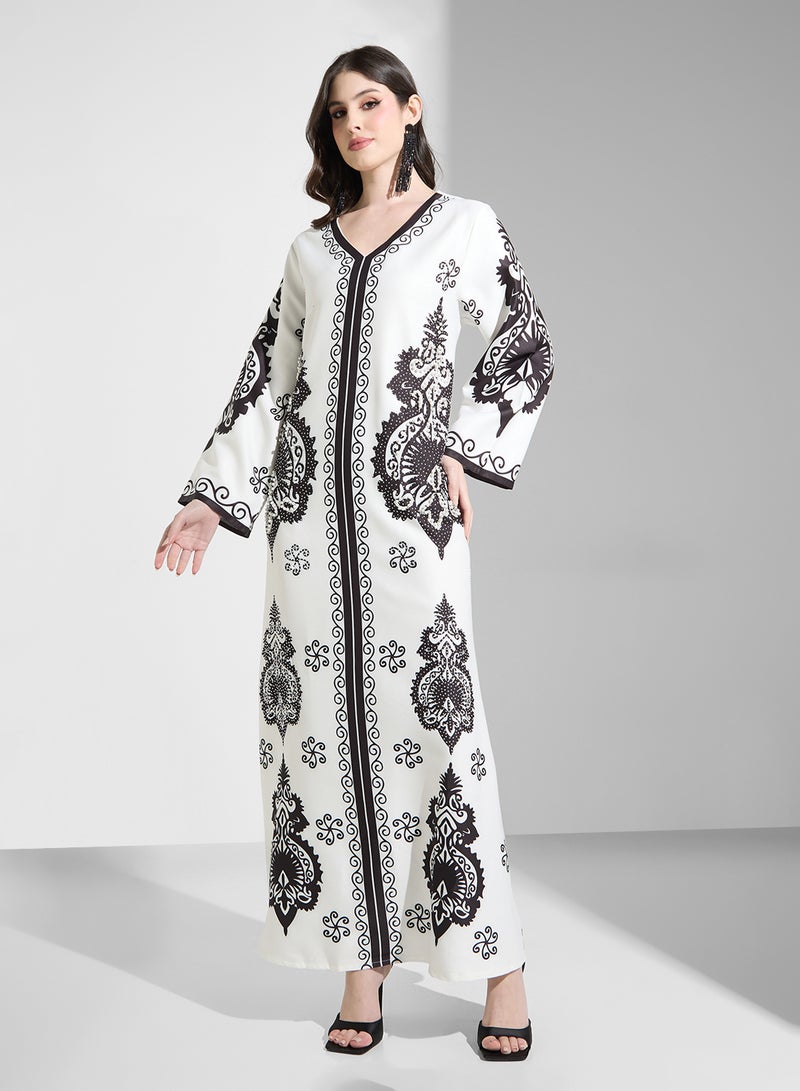 Khizana Printed Jalabiya  - Image 1