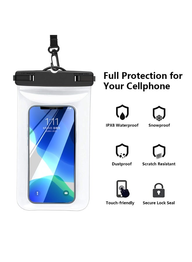 بيتينو حقيبة هاتف مقاومة للماء حقيبة جافة لهاتف iPhone 16 15 14 13 Pro Max Mini 12 11 Pro Max XR XS X 8 7 6S Plus ، Galaxy S23 S22 S21 Note Pixel حتى 7 بوصة ، Cruise Essentials ، شفاف - Image 4