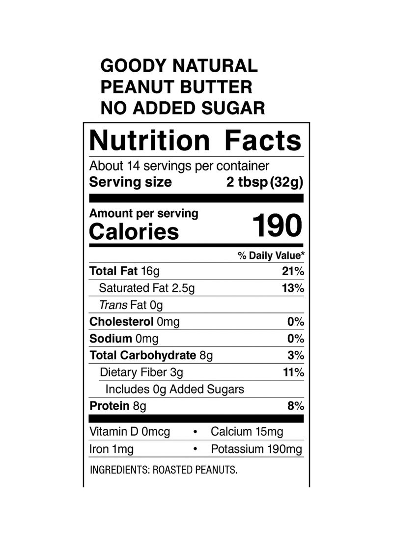 Goody Peanut Butter With No Added Sugar - Image 3