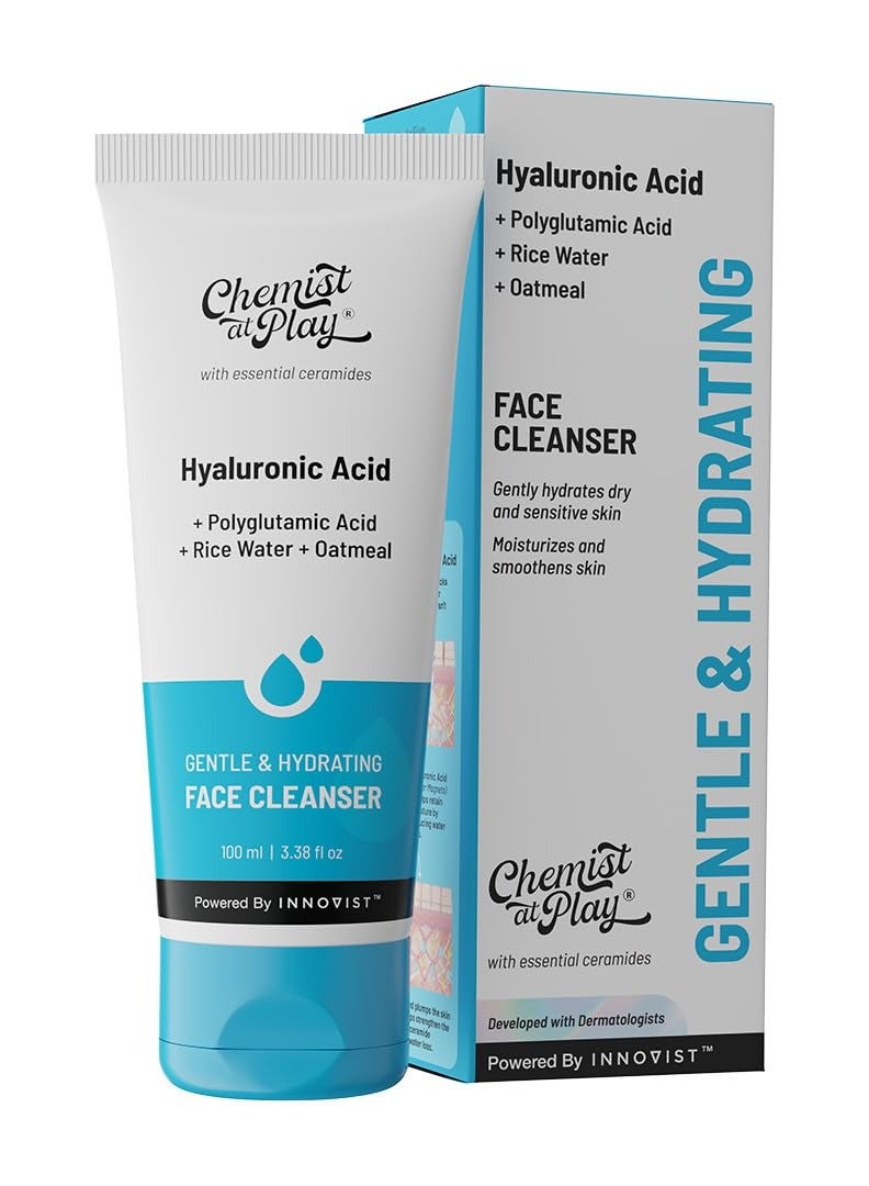 Chemist at Play Gentle and Hydrating Face Cleanser Hydrates Dull and Dry Skin Enriched with Vitamin E Rice Water and Oatmeal Removes Excess Oil and Dirt For All Skin Types For Men and Women 100ml - Image 2