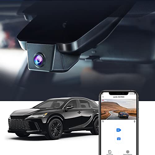 FITCAMX كاميرا داش فيت كام إكس 4K مناسبة لسيارات لكزس RX 2023 2024 2025 350 350h 500h فاخرة رياضية (الجيل 5/AL30)، مظهر مصنع أصلي، فيديو UHD 2160P، واي فاي وتطبيق، تسجيل متكرر، حساس جاذبية، توصيل وتشغيل، بطاقة 64 جيجابايت - Image 1