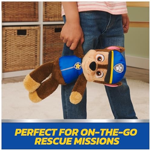 GUND PAW Patrol Official Chase Take Along Buddy Plush Toy, Premium Stuffed Animal for Ages 1 & Up, Blue/Brown, 13” - Image 5