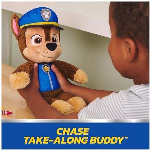 GUND PAW Patrol Official Chase Take Along Buddy Plush Toy, Premium Stuffed Animal for Ages 1 & Up, Blue/Brown, 13” - Image 2