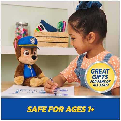 GUND PAW Patrol Official Chase Take Along Buddy Plush Toy, Premium Stuffed Animal for Ages 1 & Up, Blue/Brown, 13” - Image 3