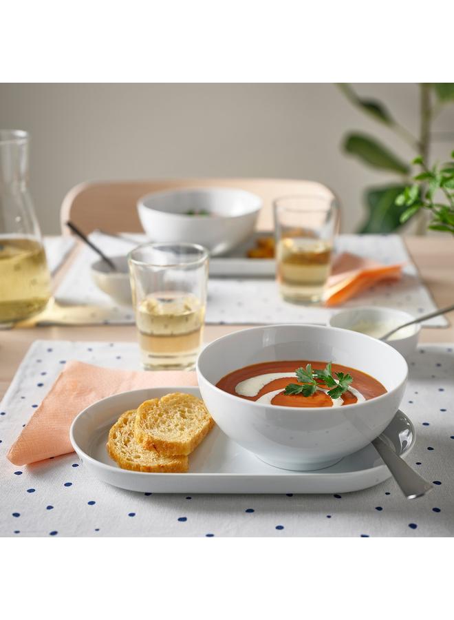 زبون طبق تقديم، أبيض، 27×15 سم - Image 2