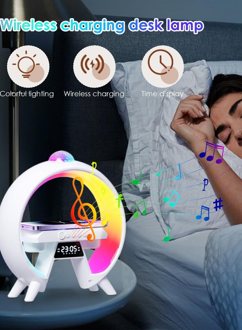 مصباح LED وشاحن لاسلكي ومكبر صوت بلوتوث - Image 1