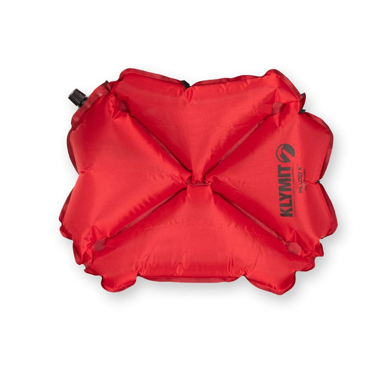 Klymit Pillow X Inflatable Camping & Travel Pillow, Red/Gray - Image 1
