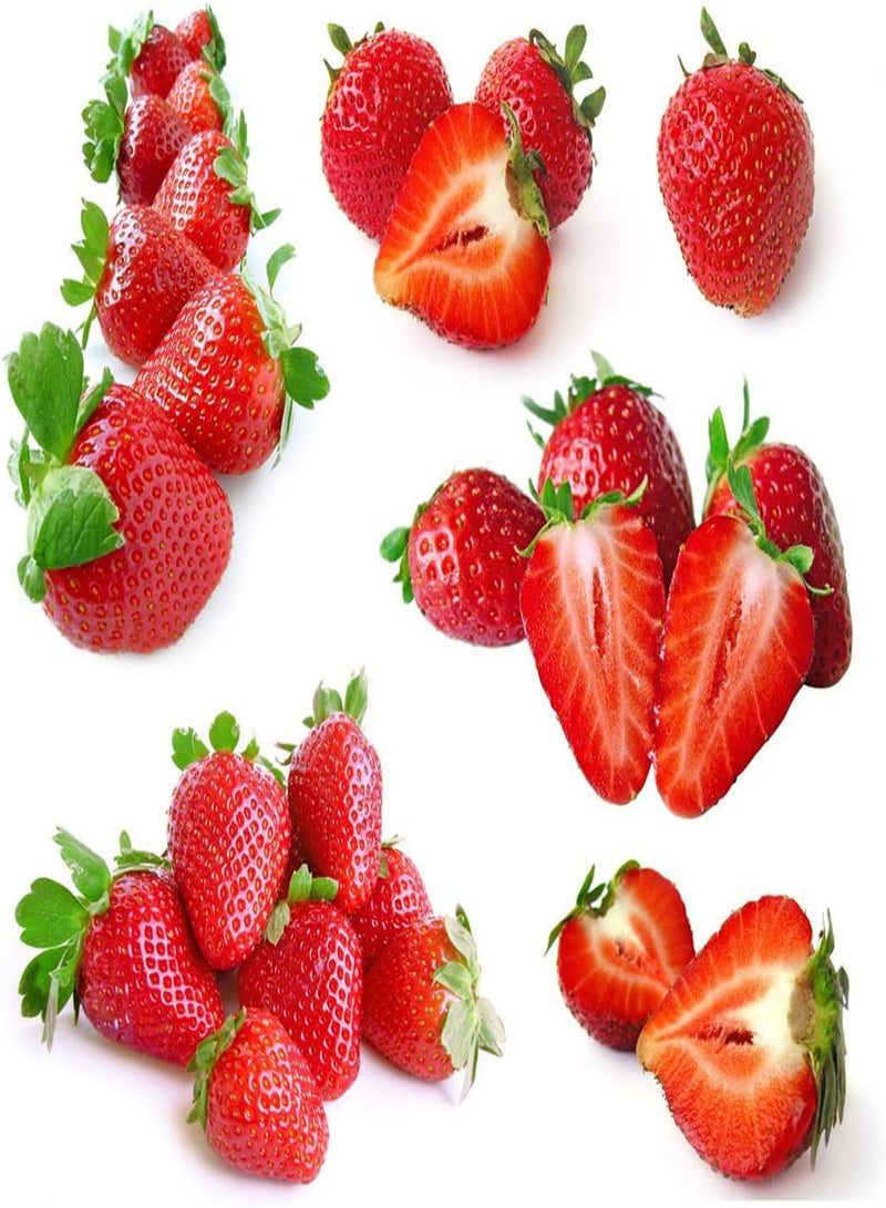 GGOOT 100 Red Strawberry Seeds Autumn Harvest Perennial Heirloom Healthy Juicy Fruits Easy to Plant Outdoors Climbing Growth Easy to Maintain - Image 1