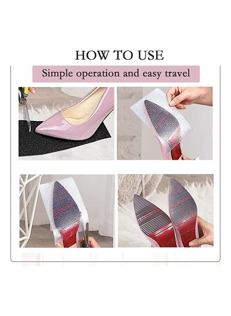 RATSAW Sole Protector 10x100 CM,Anti Slip Shoe Sole Protectors Self Adhesive Sole Stickers for High Heel Shoes Red Bottoms Protector Sole Stickers for Sneakers Sole Guard Shoes Bottom Protector Clear  - Image 5