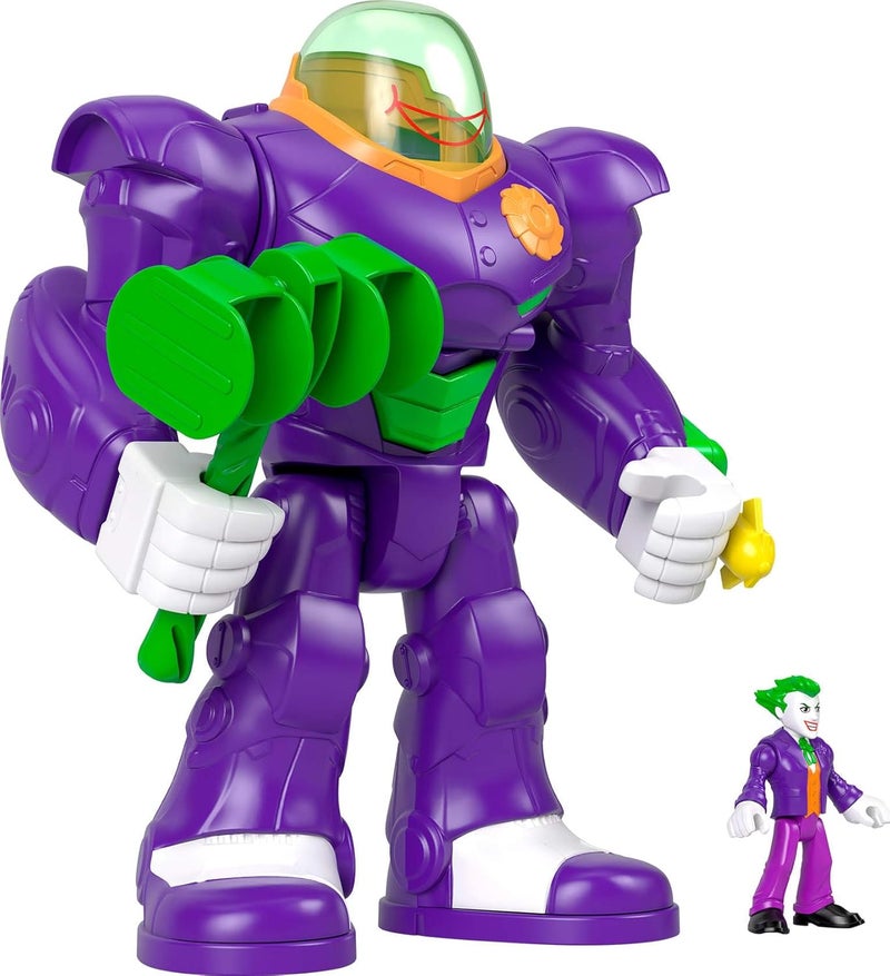 imaginext Fisher-Price DC Super Friends, The Joker Hammer Mech, 3-inch Action Figure & Accessory Set, 10.5-inch Toy Includes Launcher, Projectile & Eject - Image 1