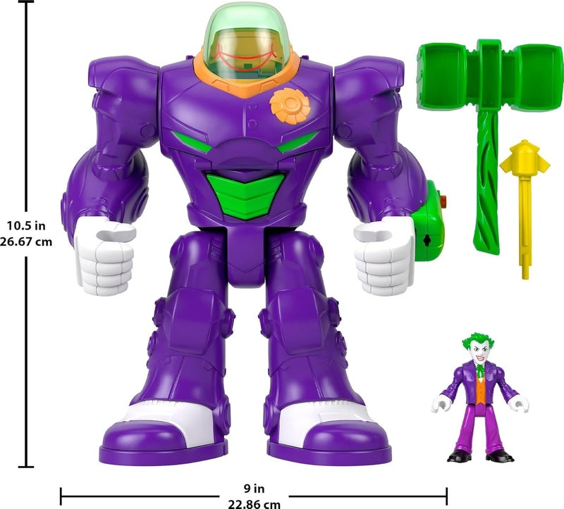 imaginext Fisher-Price DC Super Friends, The Joker Hammer Mech, 3-inch Action Figure & Accessory Set, 10.5-inch Toy Includes Launcher, Projectile & Eject - Image 5