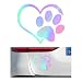 Yourkar Pet Dog Paw Print Sticker Love Heart Dog Paw Stamped Automotive Window Decor Decal Cute Paw Stickers for Vehicles Windows Walls Laptop Luggage Exterior Car Accessories Colorful - Image 2