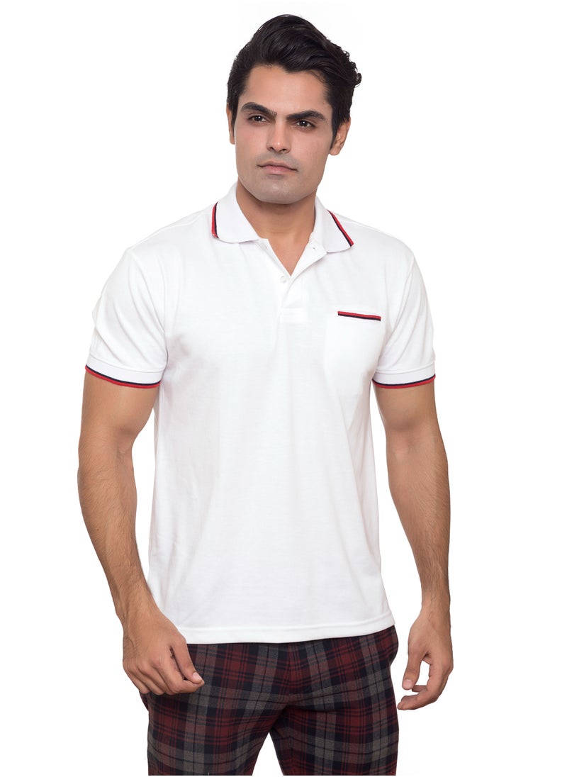 SANTHOME Men's Dry n Cool Polo Shirt for Office Gym Daily Use Comfort Wear  - Image 1
