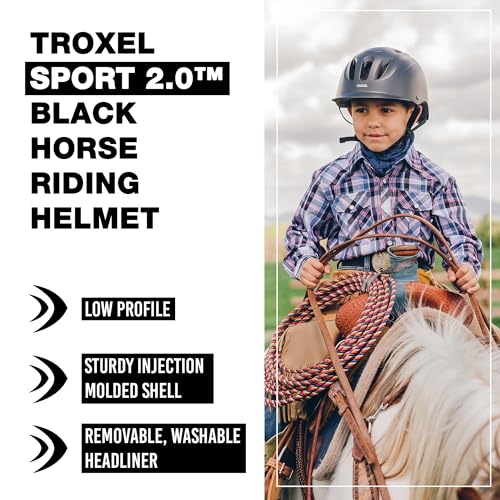 Troxel Sport 2.0 Injection Molded Horse Riding Helmet, Lightweight Adjustable Design, Safety Horseback Riding Gear - Image 2