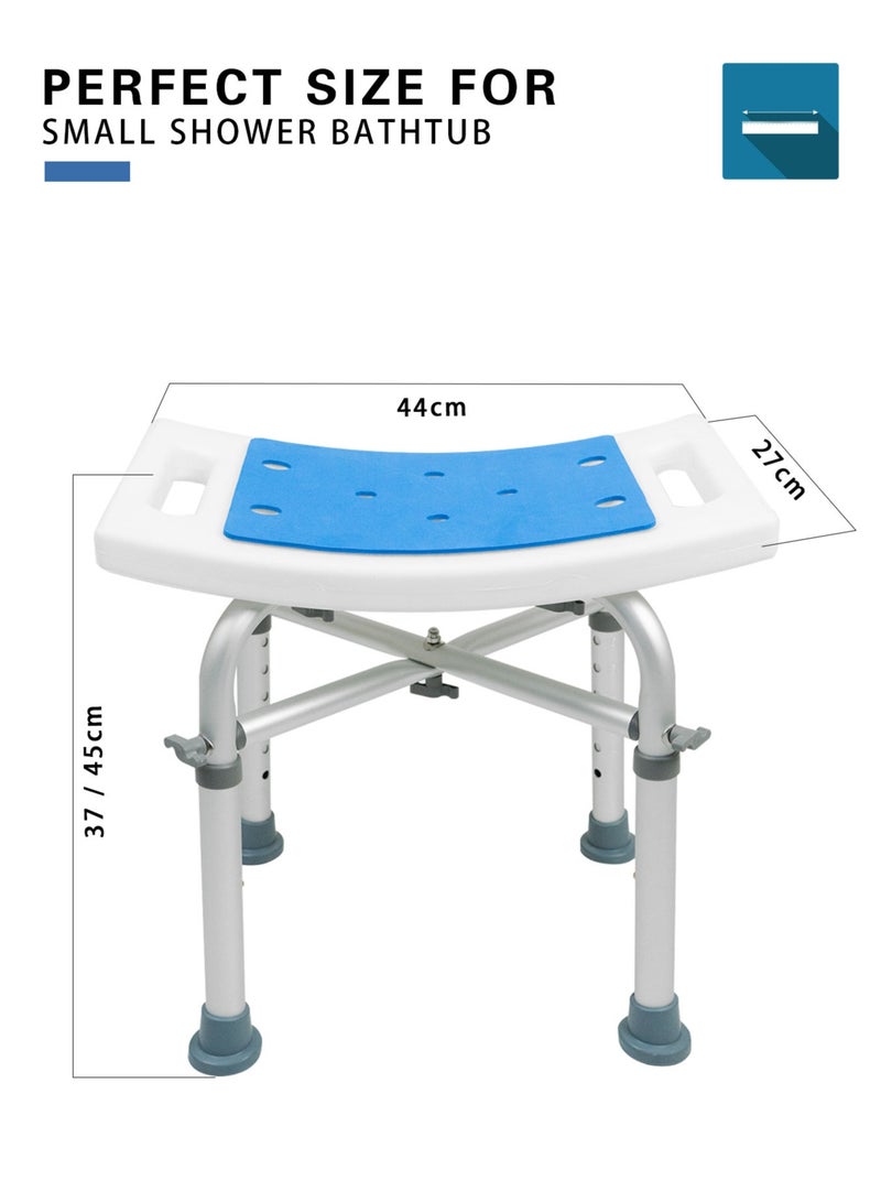 Meishida Adjustable Shower Chair Bathroom Shower Stool for Seniors Handicap and Disabled - Image 5
