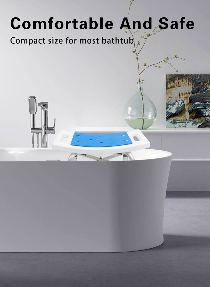 Meishida Adjustable Shower Chair Bathroom Shower Stool for Seniors Handicap and Disabled - Image 2