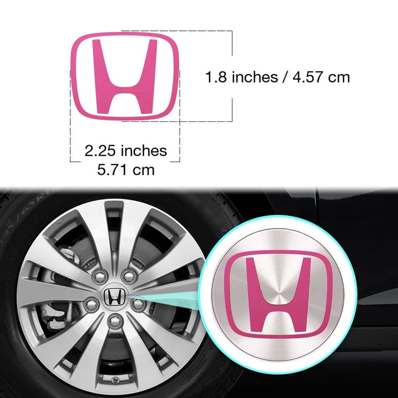 اي بس سي IPG متوافق مع Crosstour Accord Element CRV CRZ Ridgeline Odyssey Pilot Logo غطاء مركزي لإطارات العجلات (الشعار: 2.25 بوصة / غطاء المركز: 2.75 بوصة) (4 وحدات) (وردي لامع) - Image 3