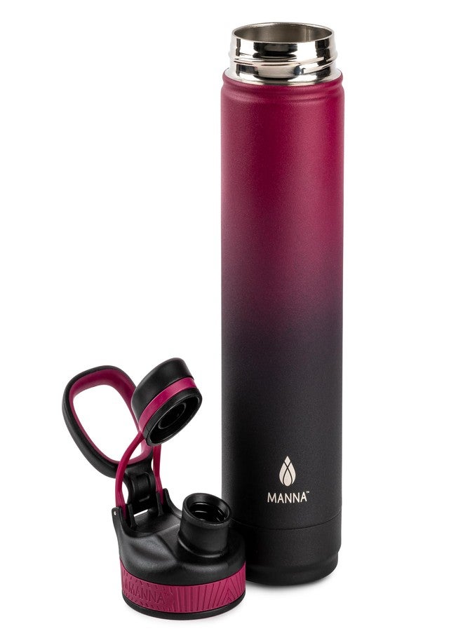 Manna Saratoga Double-wall Insulated Stainless Steel Bottle - 26 Oz - Blackberry Ombre - Image 4