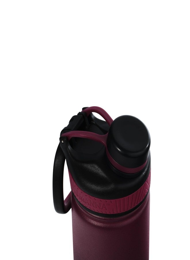 Manna Saratoga Double-wall Insulated Stainless Steel Bottle - 26 Oz - Blackberry Ombre - Image 5