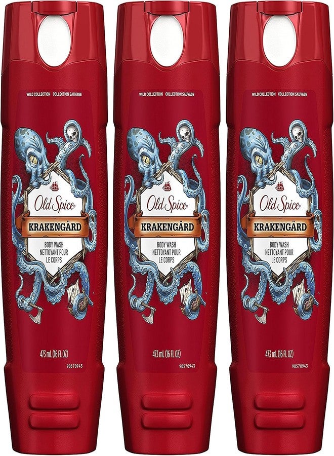 Old Spice Body Wash - Wild Collection - Krakengard - Net Wt. 16 FL OZ (473 mL) Per Bottle - Pack of 3 Bottles - Image 1