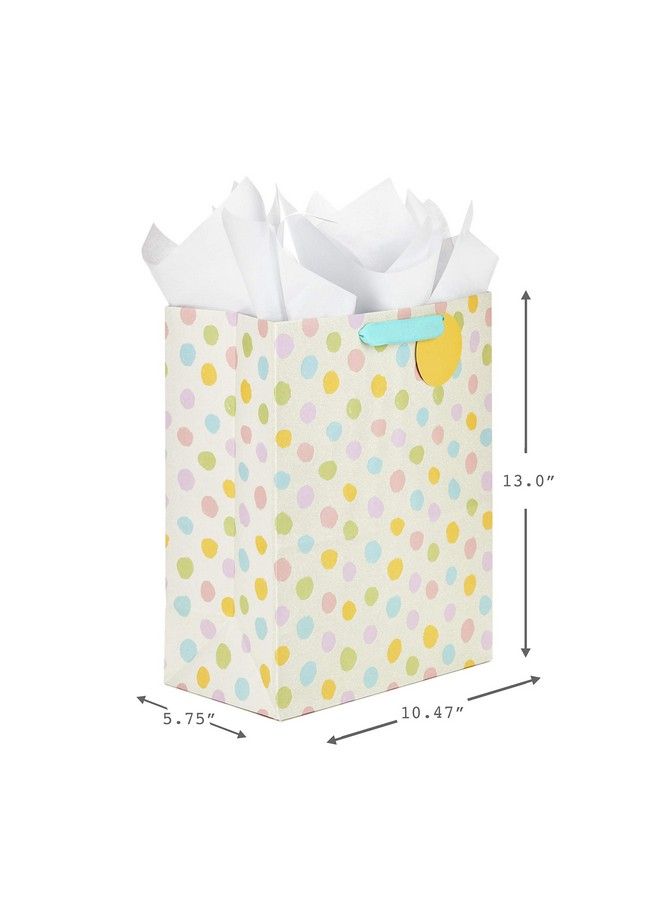Hallmark 13" Large Gift Bags Assortment With Tissue Paper (Pack Of 3 Cloud And Rainbow Giraffe Pastel Polka Dots) - Image 4