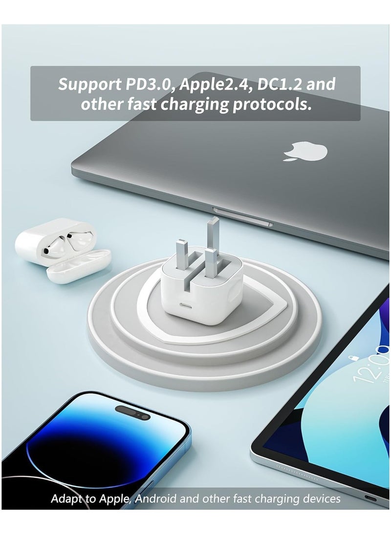 35W Type C  Fast Charger, USB C Wall Fast Charger with 1M USB C Cable , Foldable iPhone Charger Type C Plug For Samsung S24 Ultra/Samsung S25Ultra/ iPhone 16 /iPhone 15/Honor/Motorola/iPad Pro/AirPods/Xiaomi etc.  - Image 5