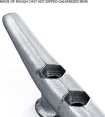 Simplified Living 6” Dock Cleats: Rough Cast Hot Dipped Galvanized Iron: 4, 8, 16 Pack (4 Pack) - Image 2