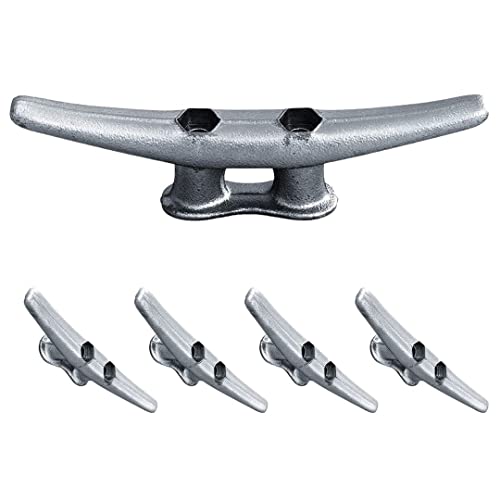 Simplified Living 6” Dock Cleats: Rough Cast Hot Dipped Galvanized Iron: 4, 8, 16 Pack (4 Pack) - Image 1