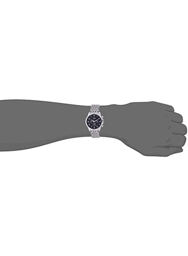 لوراس ساعة Rt333Gx9 للرجال كوارتز مقاومة للماء 100 متر كرونوغراف ستانلس ستيل فضي مع مينا سوداء - Image 3