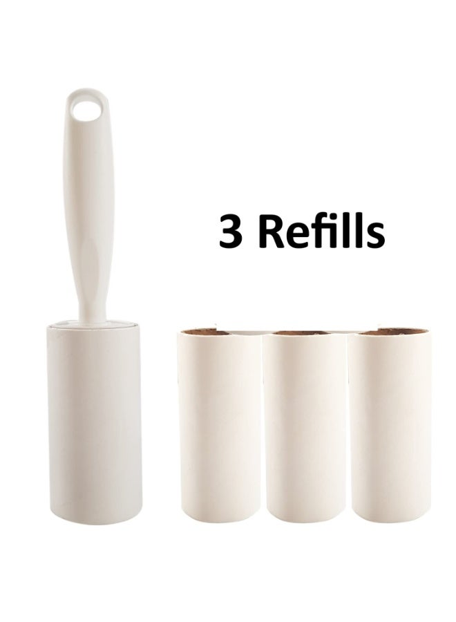 شاهين بكرة إزالة الوبر اللاصقة بثلاث عبوات قابلة لإعادة التعبئة لإزالة شعر الحيوانات والوبر الليفي من الملابس (قد يختلف اللون) - Image 1