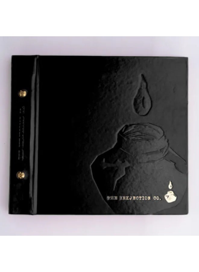 انك جيكشن كراسة رسم فاخرة بغلاف مقوى، وزنها 300 غرام، تصميم أسود، مقاس 20×20 - Image 1