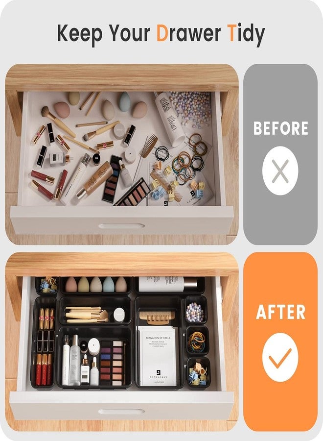 TORO Plastic Interlocking Cutlery Organizer for Kitchen Drawer Desk Organizer Cosmetic Organizer Storage Organizer Bins For Household, Kitchen & Office - Image 4