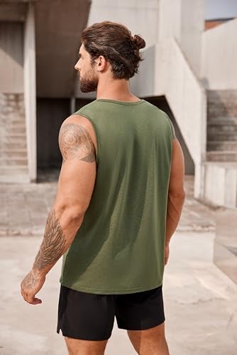 COOFANDY Bodybuilding Boxing Gym Tank Top 2 Pack Muscle Cut Off T Shirts Boxing Tee, Medium BlackLight Grey - Image 2