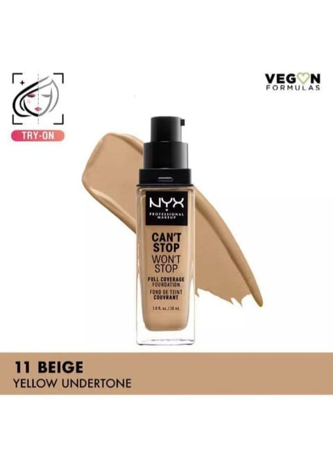 NYX Can't Stop Wanna Stop Foundation - True Beige30ml