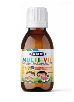 Saco Saco Multi-Vit Dietary Supplement Multivitamin Syrup for Kids with Calcium and Honey 120 ml  - Image 3