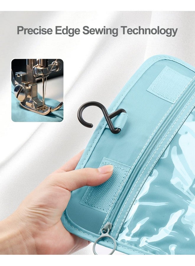 Luxtude Hanging Toiletry Bag for Women with Hanging Hook, Water-resistant Traveling Toiletries Bag, Portable Toiletry Travel Organizer Bag for Toiletries, Shower, Bathroom, Cosmetics Accessories-Blue - Image 5