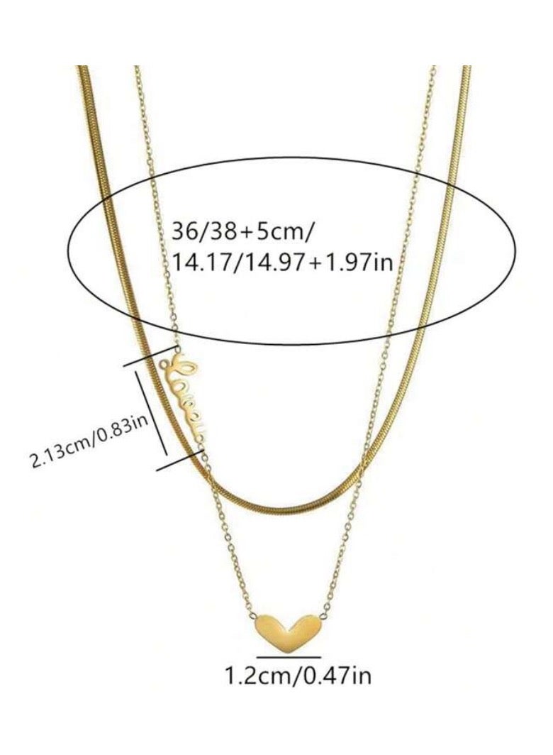 إيكوال سلسال نسائي أنيق مصنوع من الاستانلس ستيل مطلي باللون الذهبي - Image 4