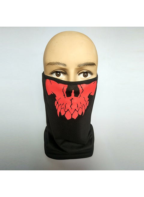 New Skull Head Cover Bicycle Face Mask Quick Drying Sun Protection Riding Mask Halloween Fancy Dress Up Cycling Face Mesh B17 Red