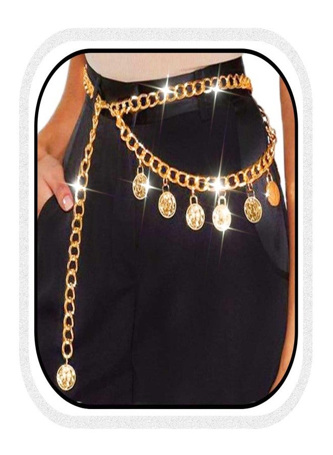 CLOACE Layered Coins Waist Chain Gold Coin Body Chain Fashion Nightclub Adjustable Belly Body Jewelry Accessories for Women - Image 1