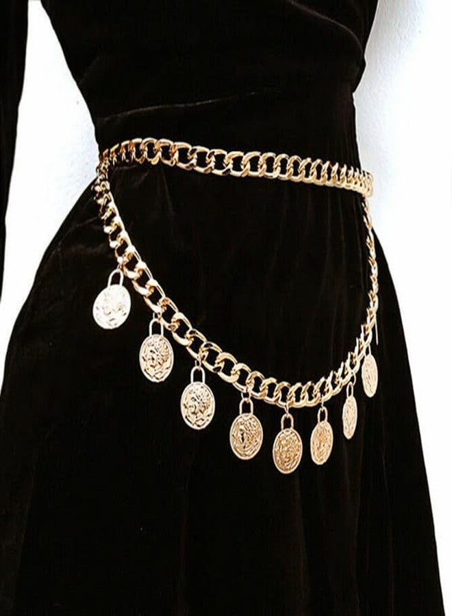 CLOACE Layered Coins Waist Chain Gold Coin Body Chain Fashion Nightclub Adjustable Belly Body Jewelry Accessories for Women - Image 4