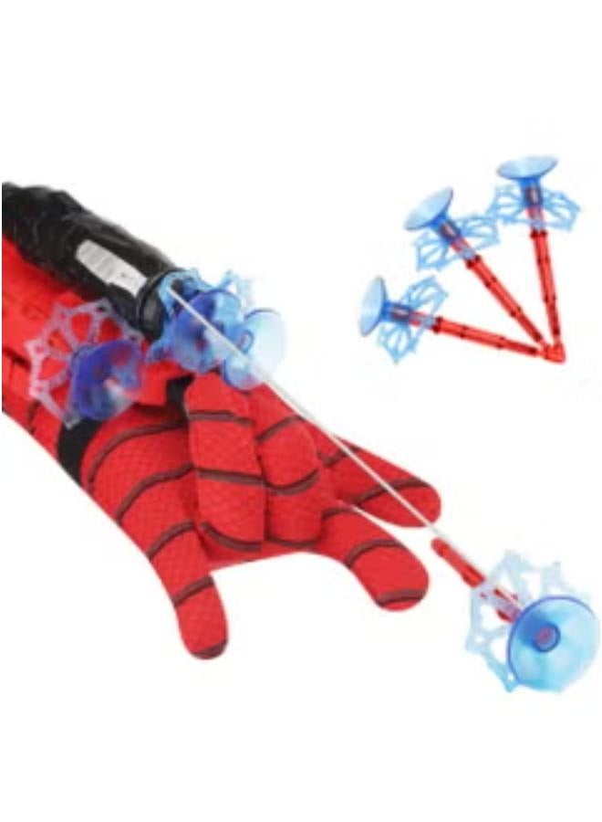 Spider Web Shooters with Gloves, Superheroes Wrist Launcher Toy, Funny Children Educational Toys, Party Cosplay Gift for Kids
