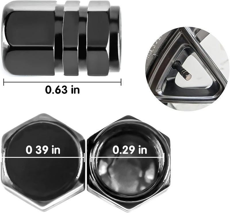 JUSTTOP Car Tire Valve Stem Caps, 12pcs Air Caps Cover, Universal for Cars, SUVs, Bike, Trucks and Motorcycles-Grey - Image 2