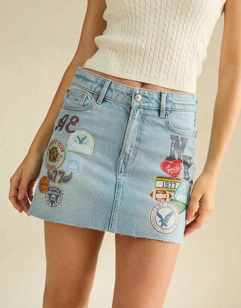 American Eagle  AE Stretch High-Waisted Perfect Mini Skirt for Women | Best Price UAE