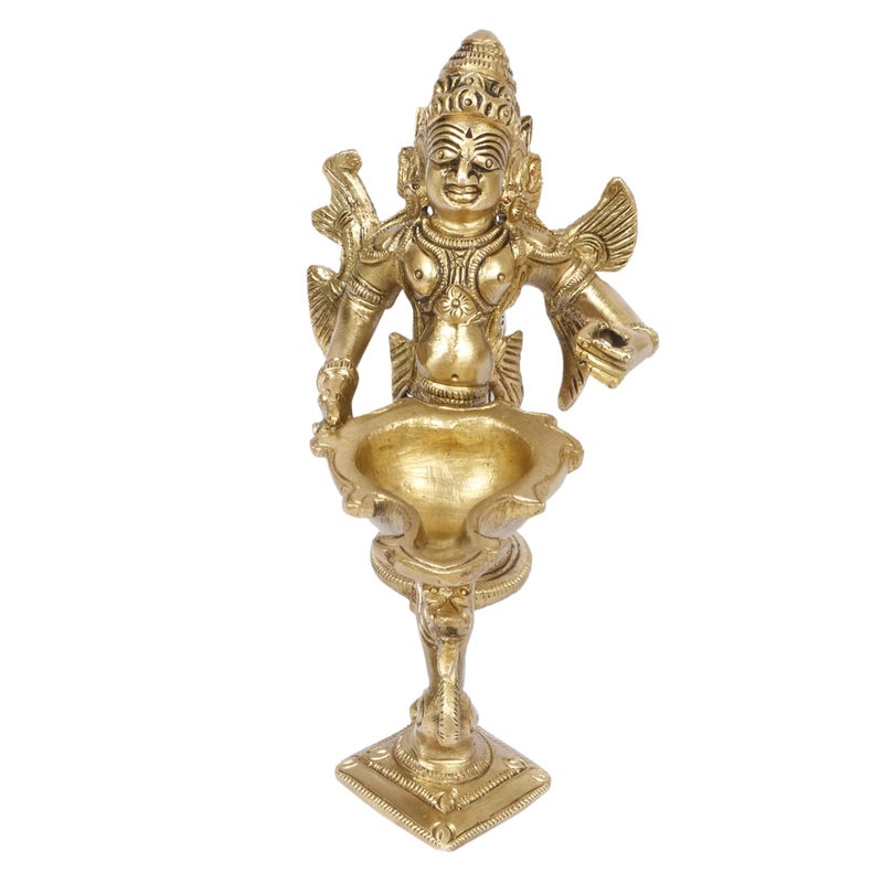ARTVARKO ARTVARKO Brass Garuda Aarti Diya Vishnu Vahana Perumal Oil Lamp Decorative Puja Home Temple Accessory Camphor Burner Loban lamp Diwali Gifts Home Dcor 55 Inch  - Image 4