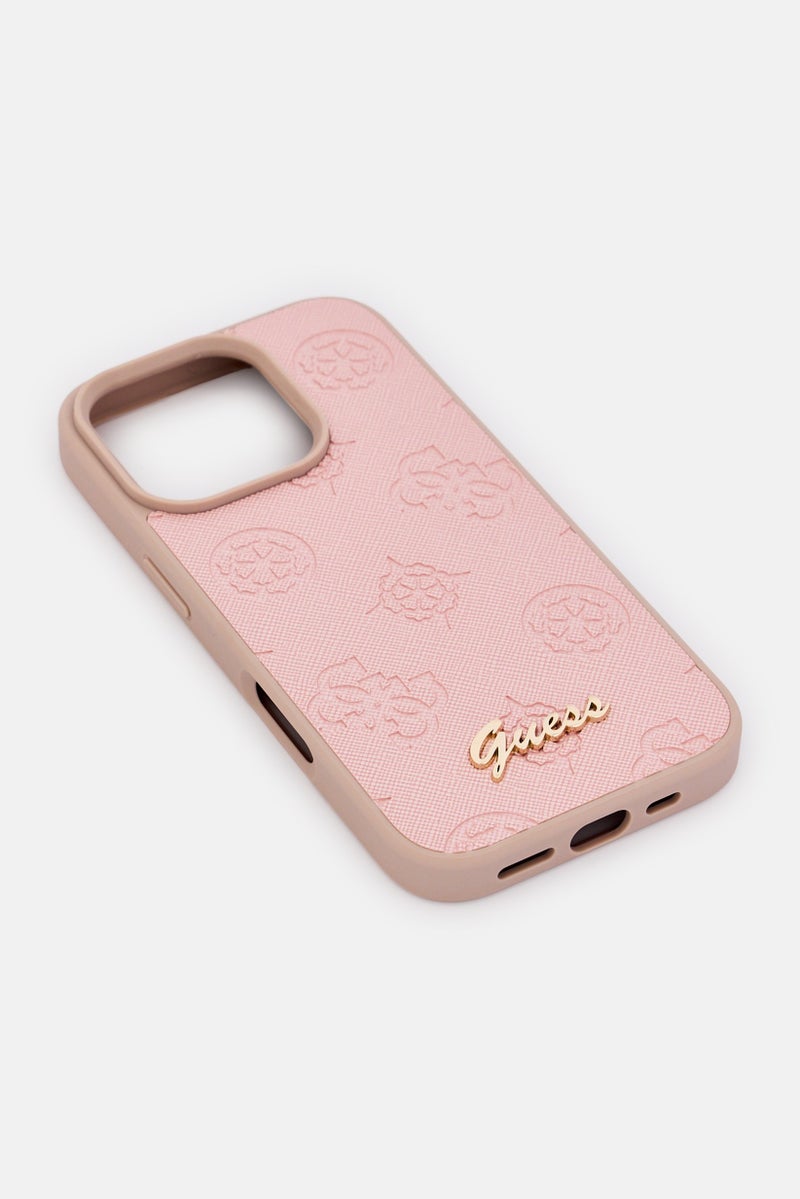 GUESS iPhone 16 Pro Metal Logo Protective Case, Pink - Image 4